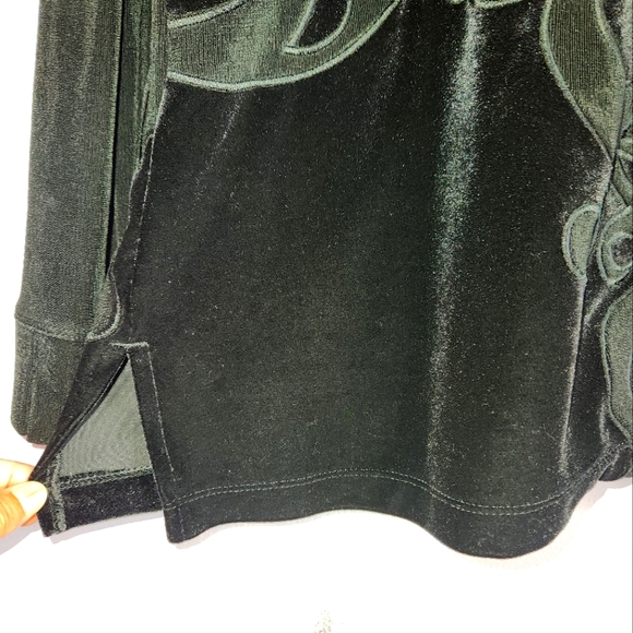 CHICOS Travelers Women’s Black Button Down Embroidered Jacket, Black, 2 - Picture 6 of 11